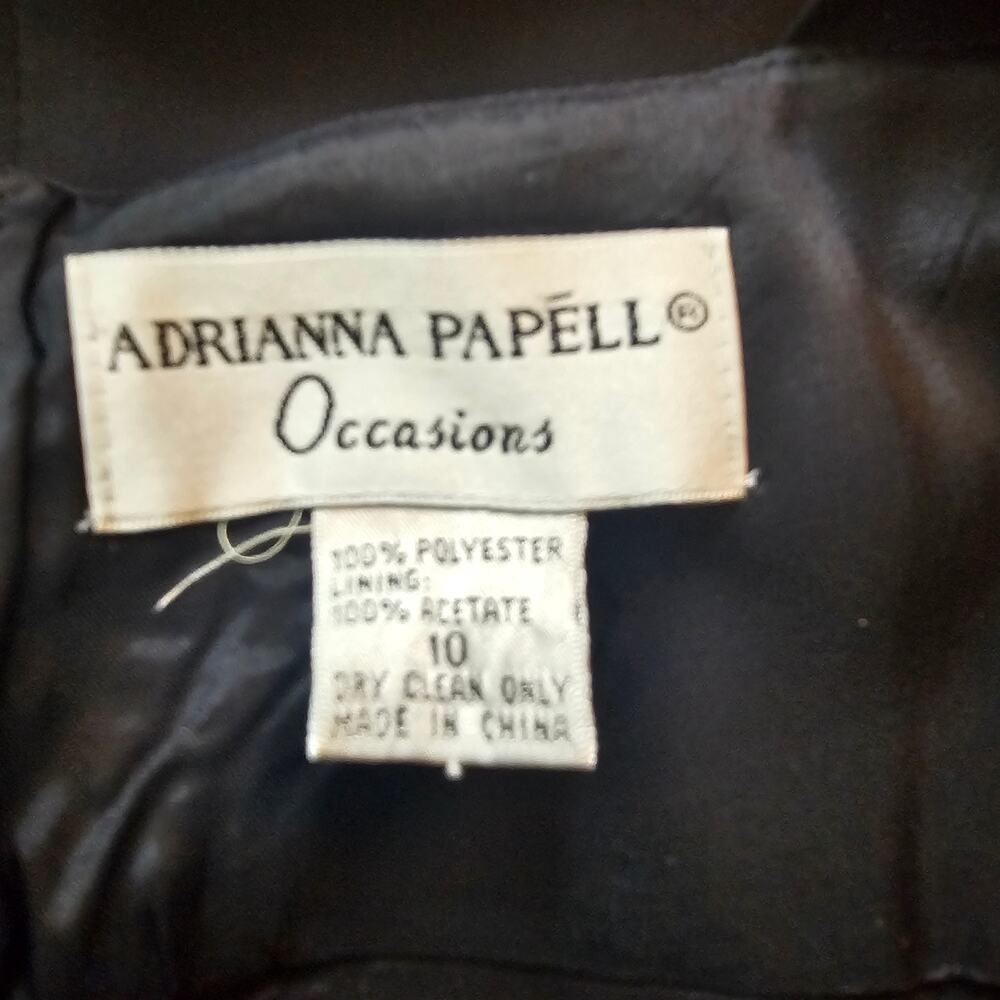 Adrianna Papell Occasions Black Maxi Dress – Elegant Formal Evening Gown Size 10 - Picture 5 of 7